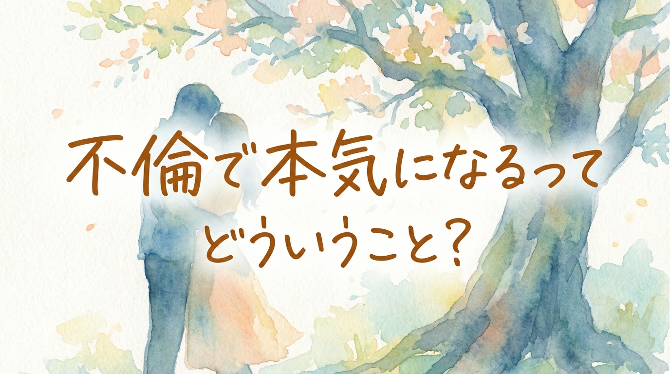 不倫で本気になるってどういうこと？